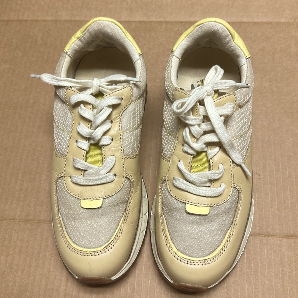Madewell Kickoff Trainer Sneakers in Ripstop Nylon and Leather Style MD781 Sz 6